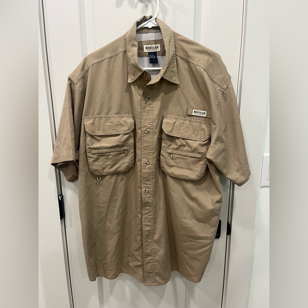 Magellan Tan Short Sleeve Shirt size XLarge used